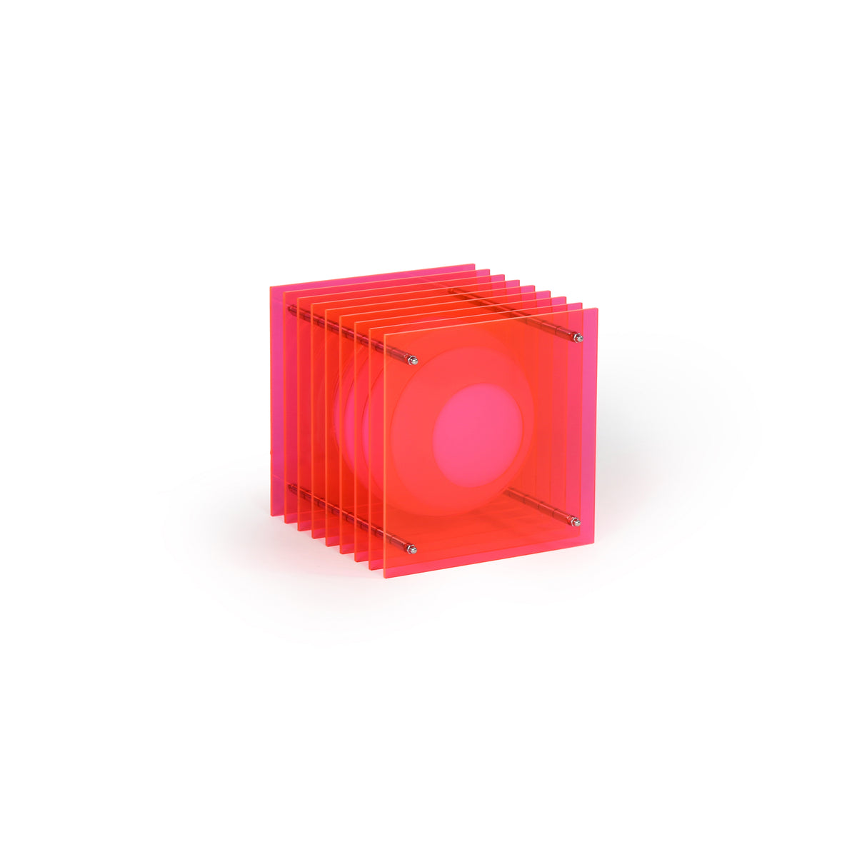 Lớp small square in electric pink acrylic