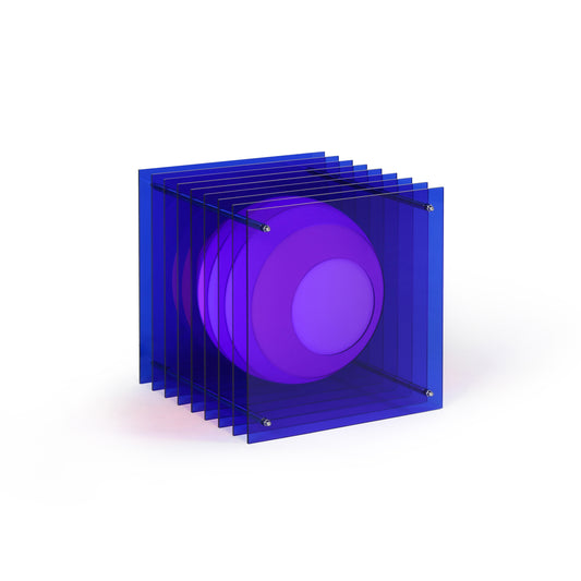 Lớp big square in blue acrylic