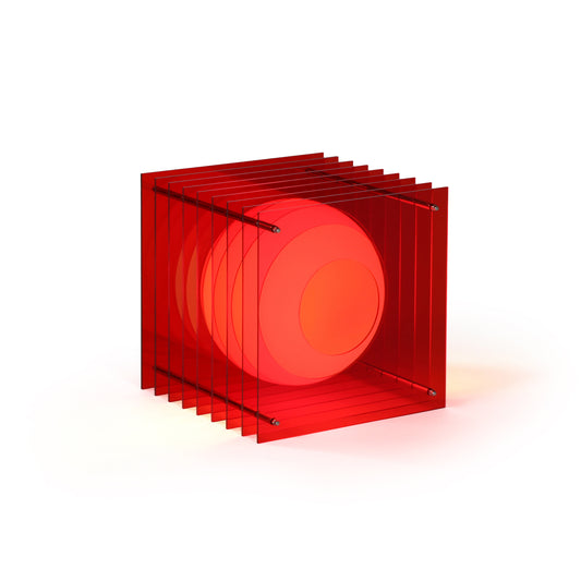 Lớp big square in red acrylic