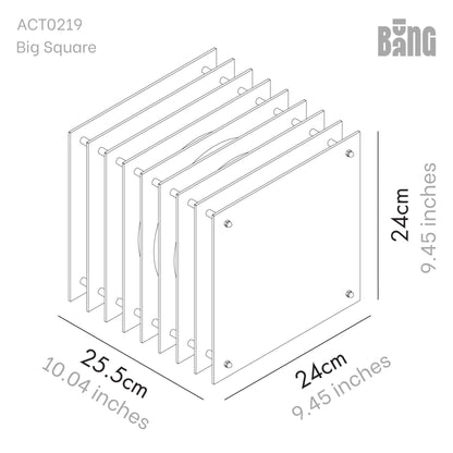 Lớp big square in blue acrylic